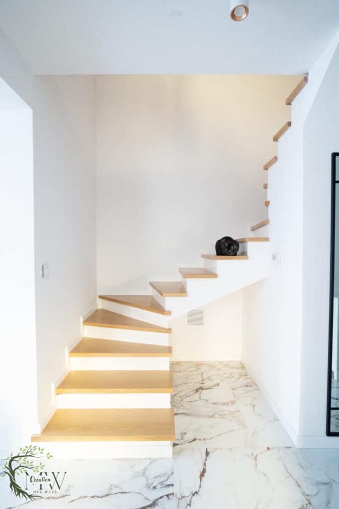 trepte din lemn masiv