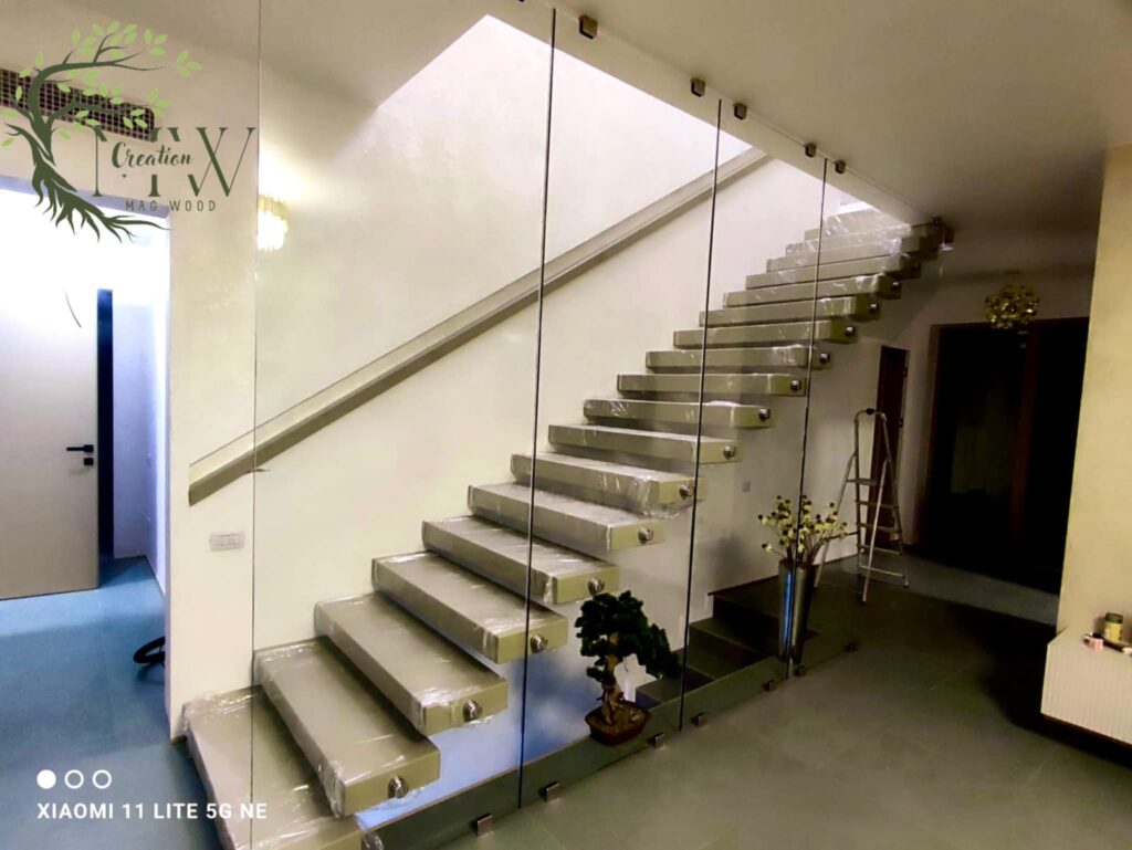 trepte din lemn masiv