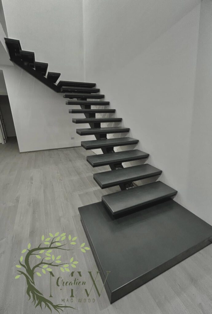 trepte din lemn masiv