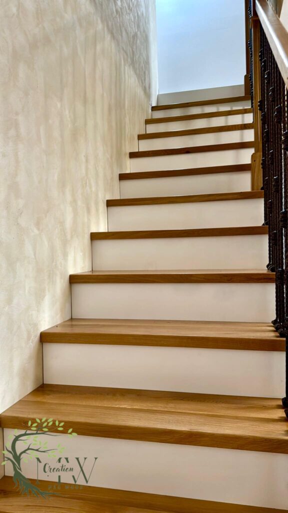 trepte din lemn masiv